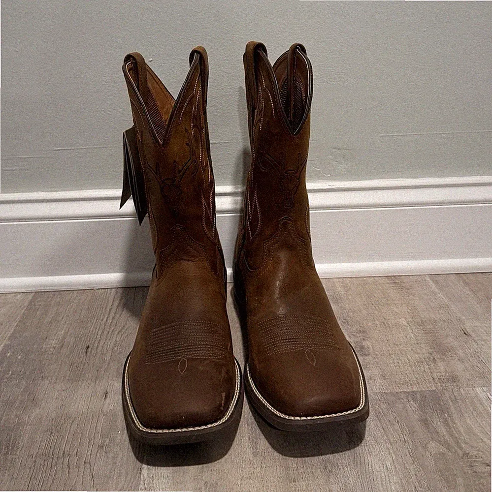 Ariat Men's Sport Outdoor Diamond Brown Western Boots Size 13 10038330